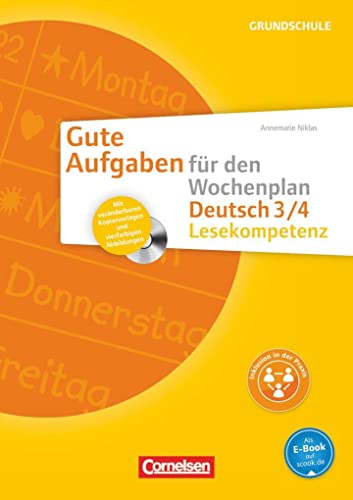 Gute Aufgaben für den Wochenplan - Deutsch: Lesekompetenz 3/4 - Kopiervorlagen mit CD-ROM von Cornelsen Vlg Scriptor